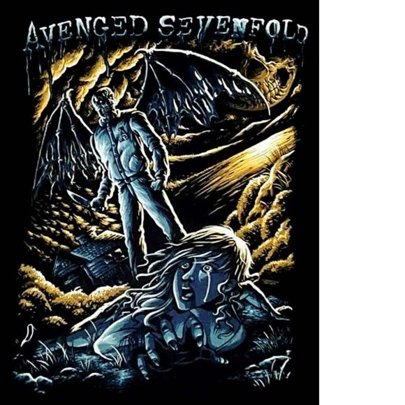 Avenged Sevenfold Horror A7X metal rock Official cotton T-Shirt M NWT - Picture 2 of 2